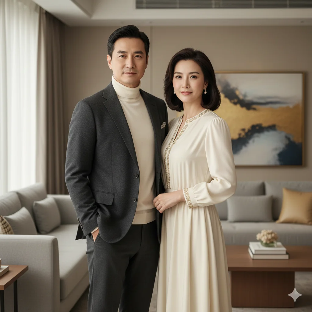Elegant Indoor Couple Portrait