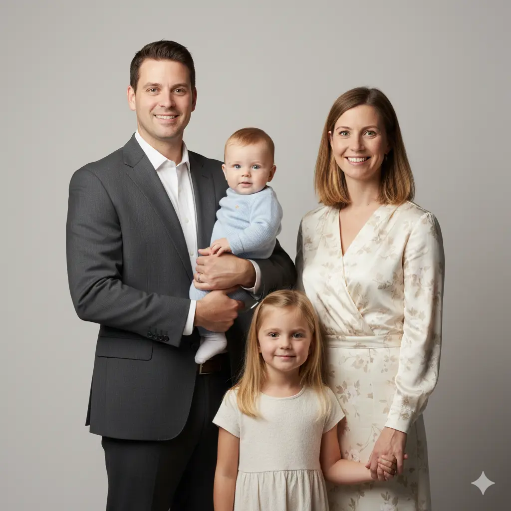 Elegant Indoor Family Portrait