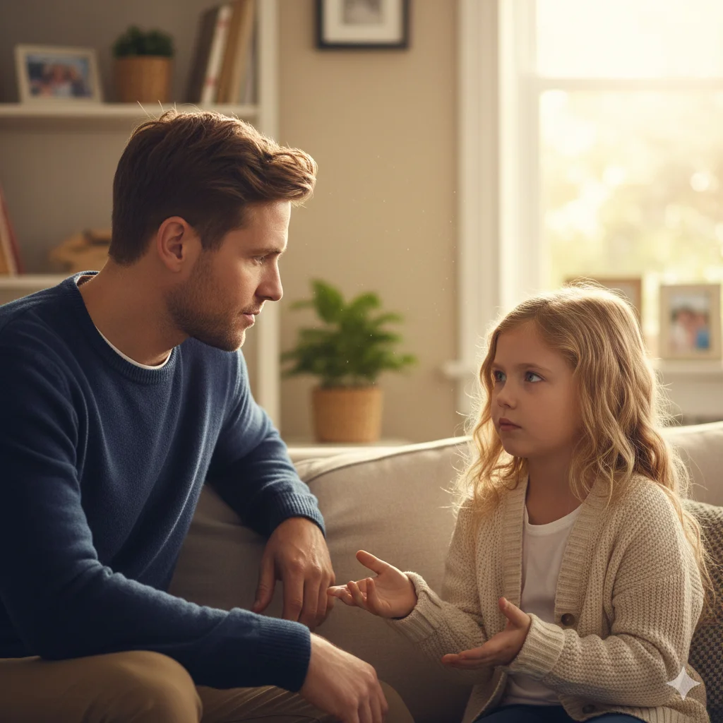 Father Listening to Child