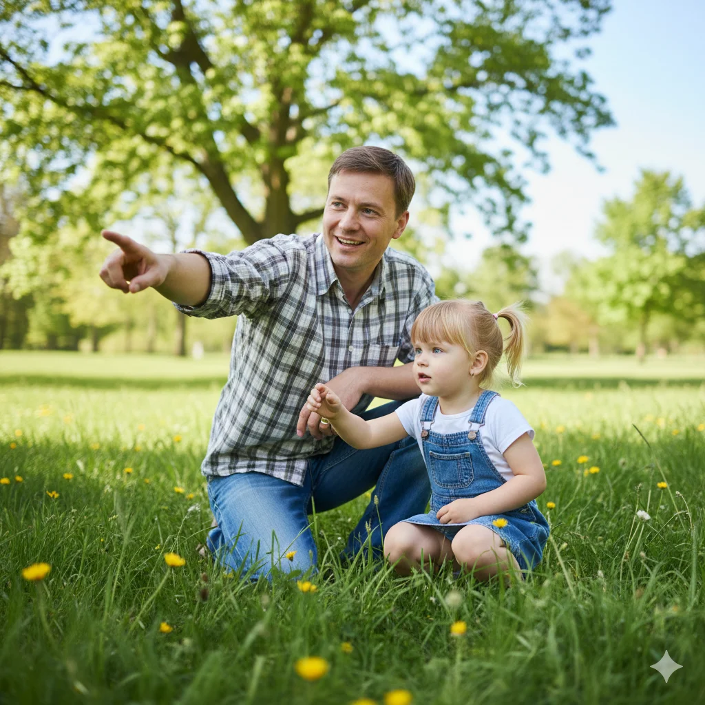 Father and Child in Nature