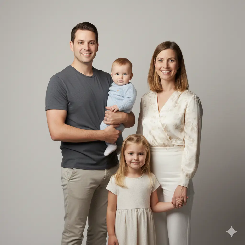 Modern Minimal Family Portrait