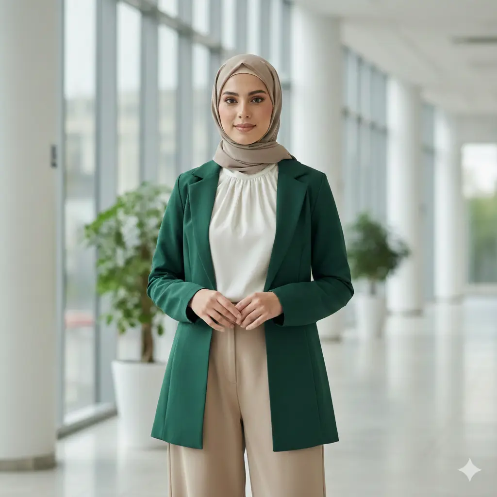 Modern Professional Hijab Look