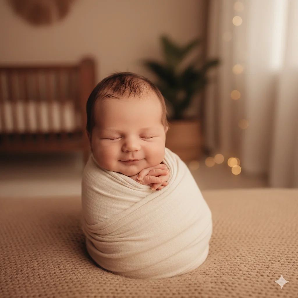 Wrapped Newborn Baby