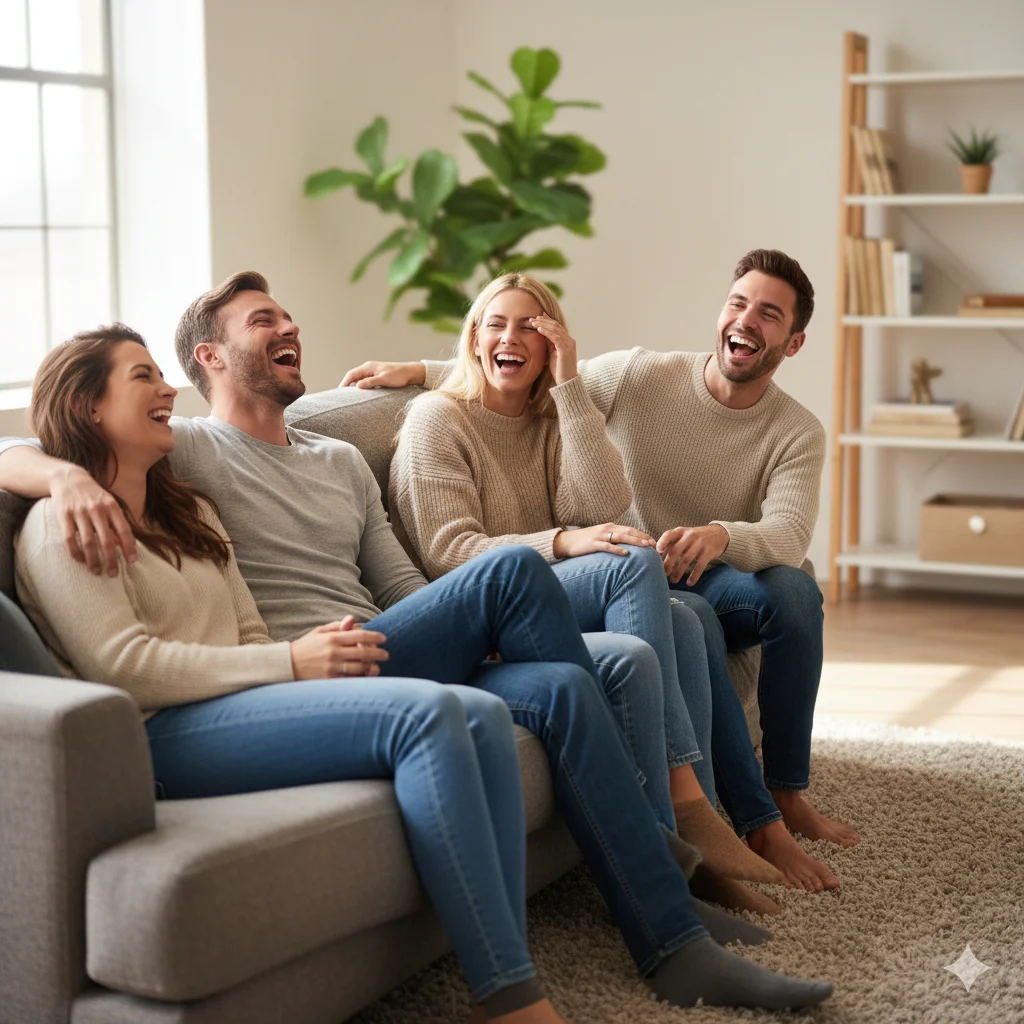 Candid Friends Group Moment