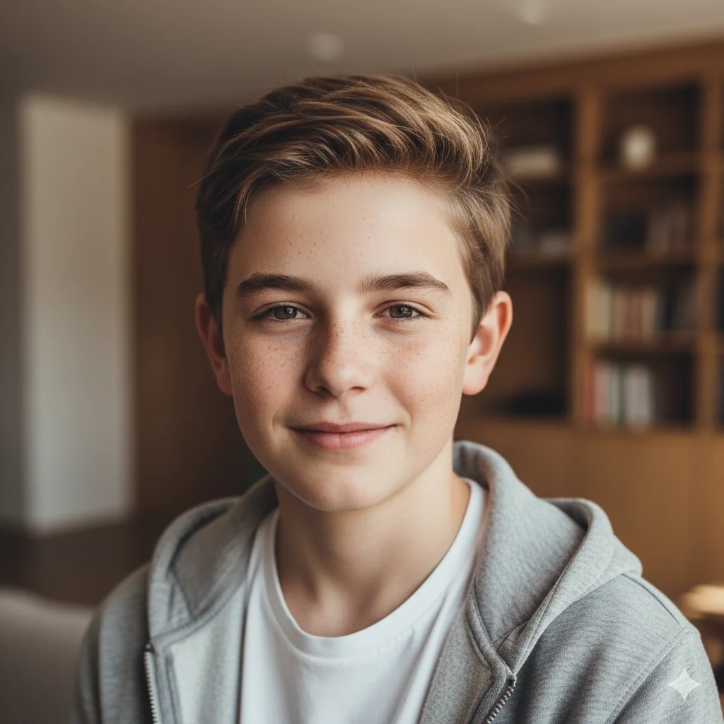 Casual Portrait Prompt for Pre-Teen Boys