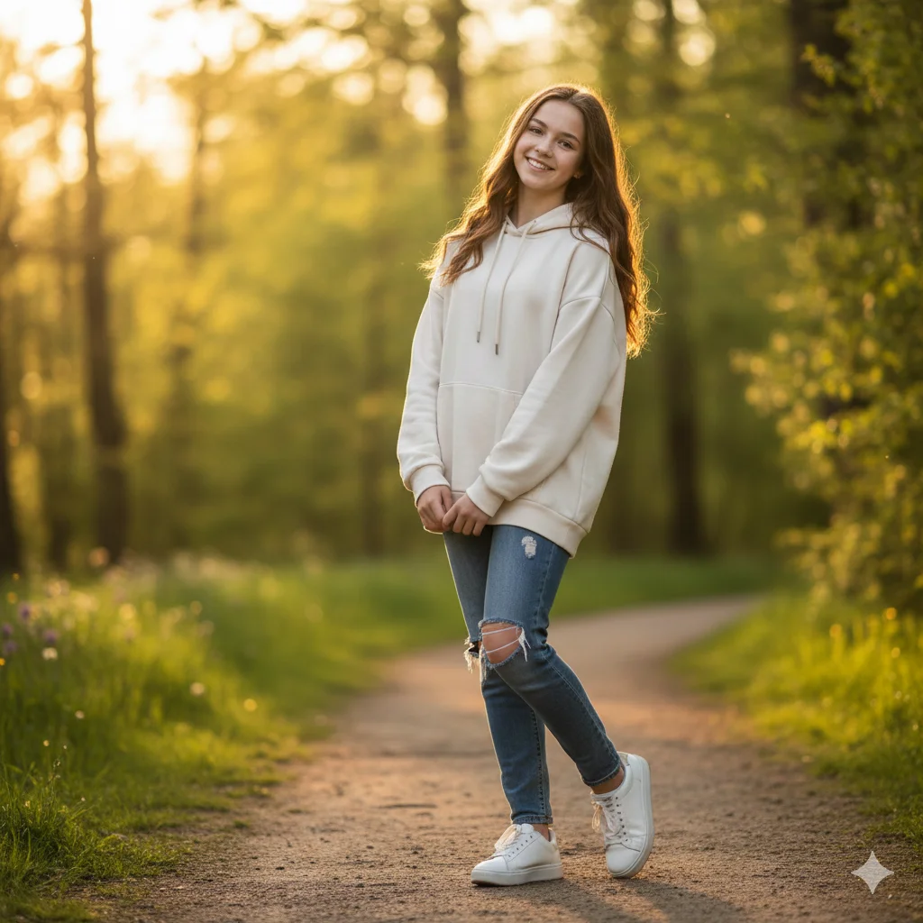 Casual Teenage Girl Lifestyle Prompt