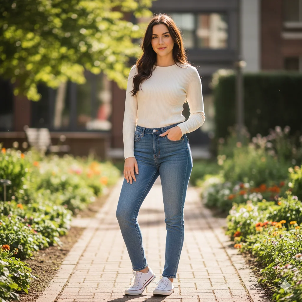 Full-Body Natural Girl Portrait Prompt