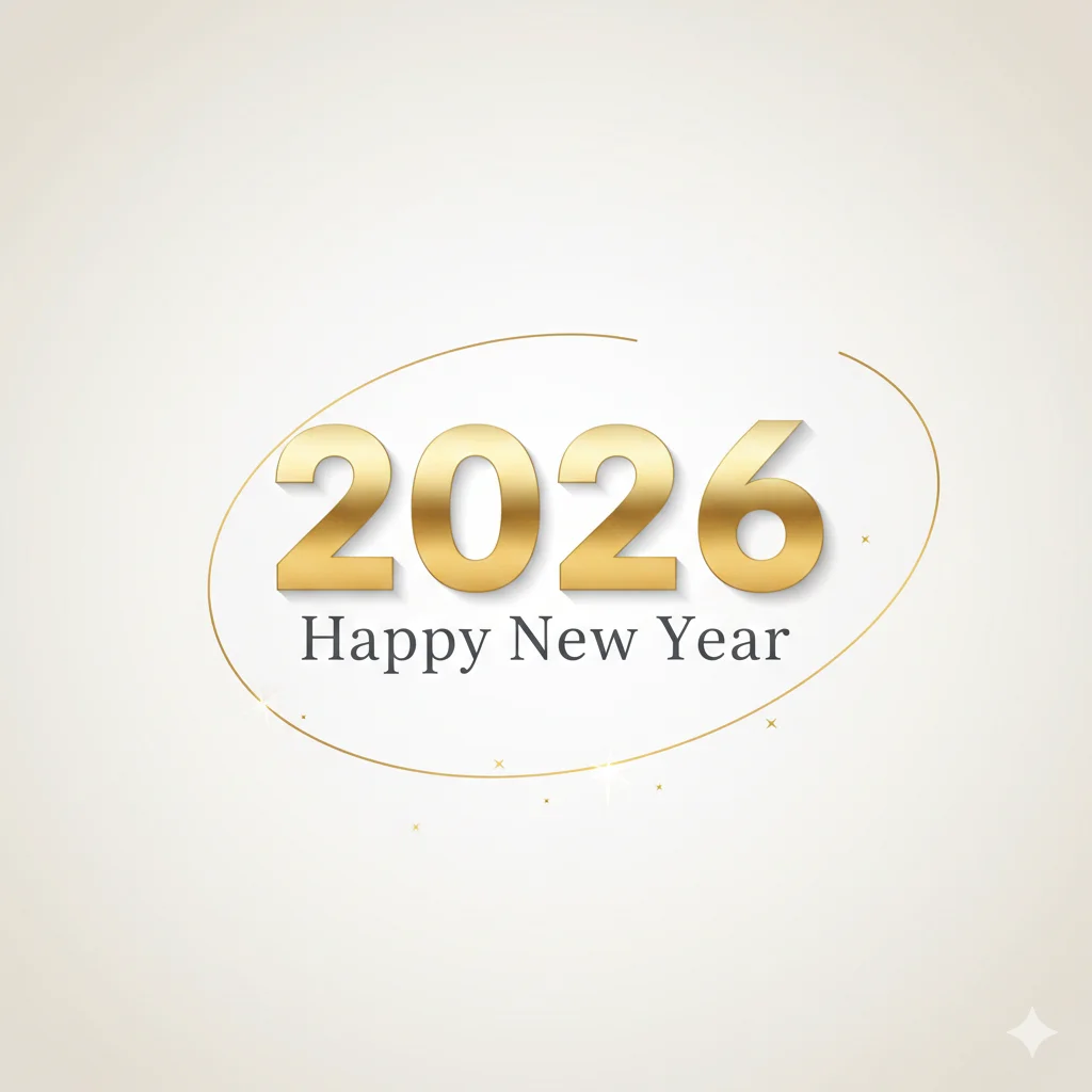 Minimalist New Year 2026 Prompt