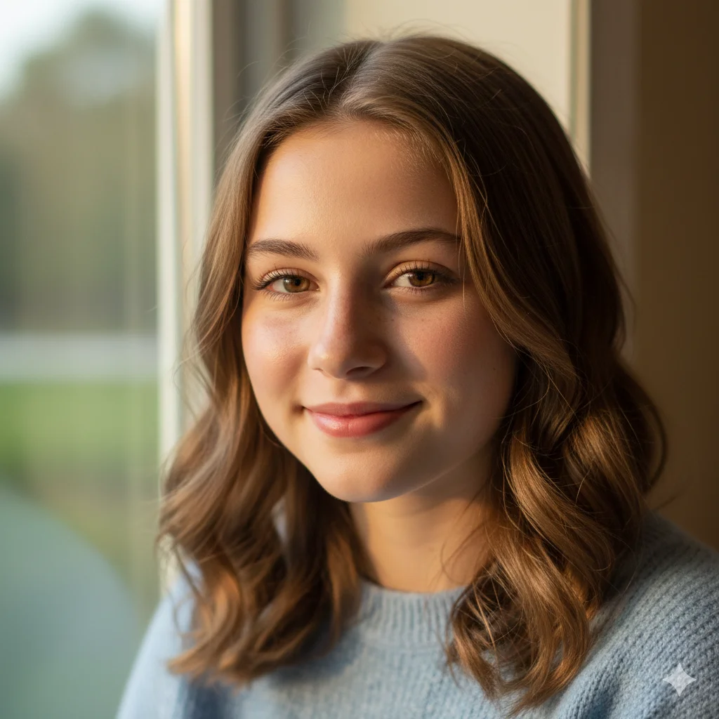 Natural Teenage Girl Portrait Prompt