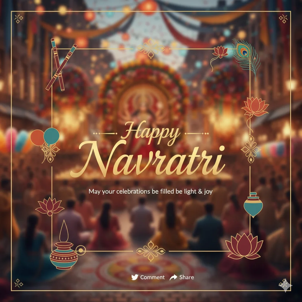Navratri Social Media Post Prompt