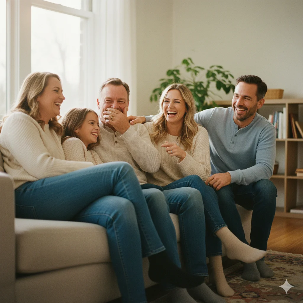 Siblings Laughing Together