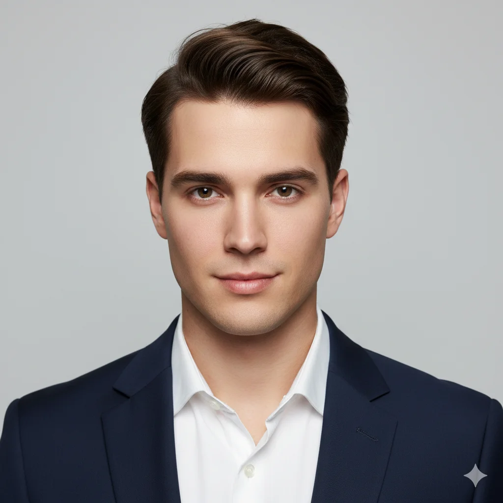 Young Man Studio Portrait Prompt